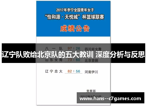辽宁队败给北京队的五大教训 深度分析与反思
